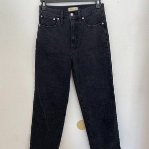 MADEWELL Black Denim-- The Perfect Vintage Wide Leg Jeans